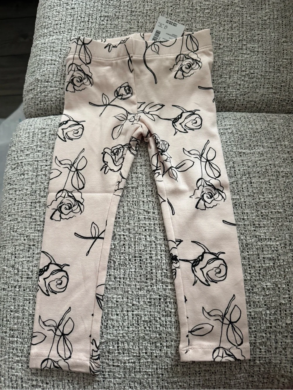 NWT Gymboree Petit Paris Light Pink Rose Print Leggings 2T